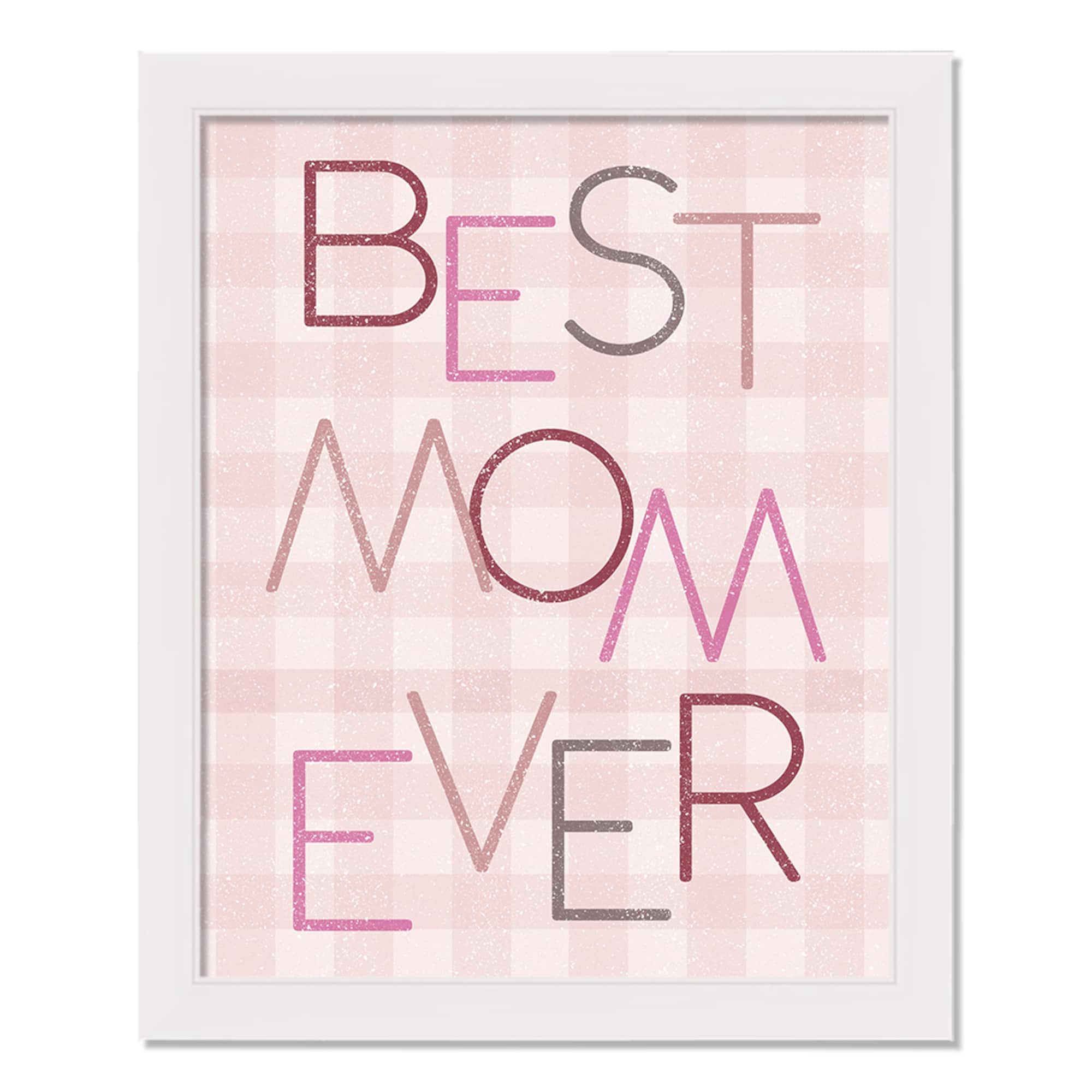 Best Mom Ever White Framed Print under Plexiglass